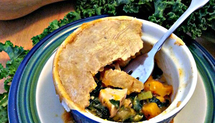 Kale, Butternut, and Chicken Pot Pie