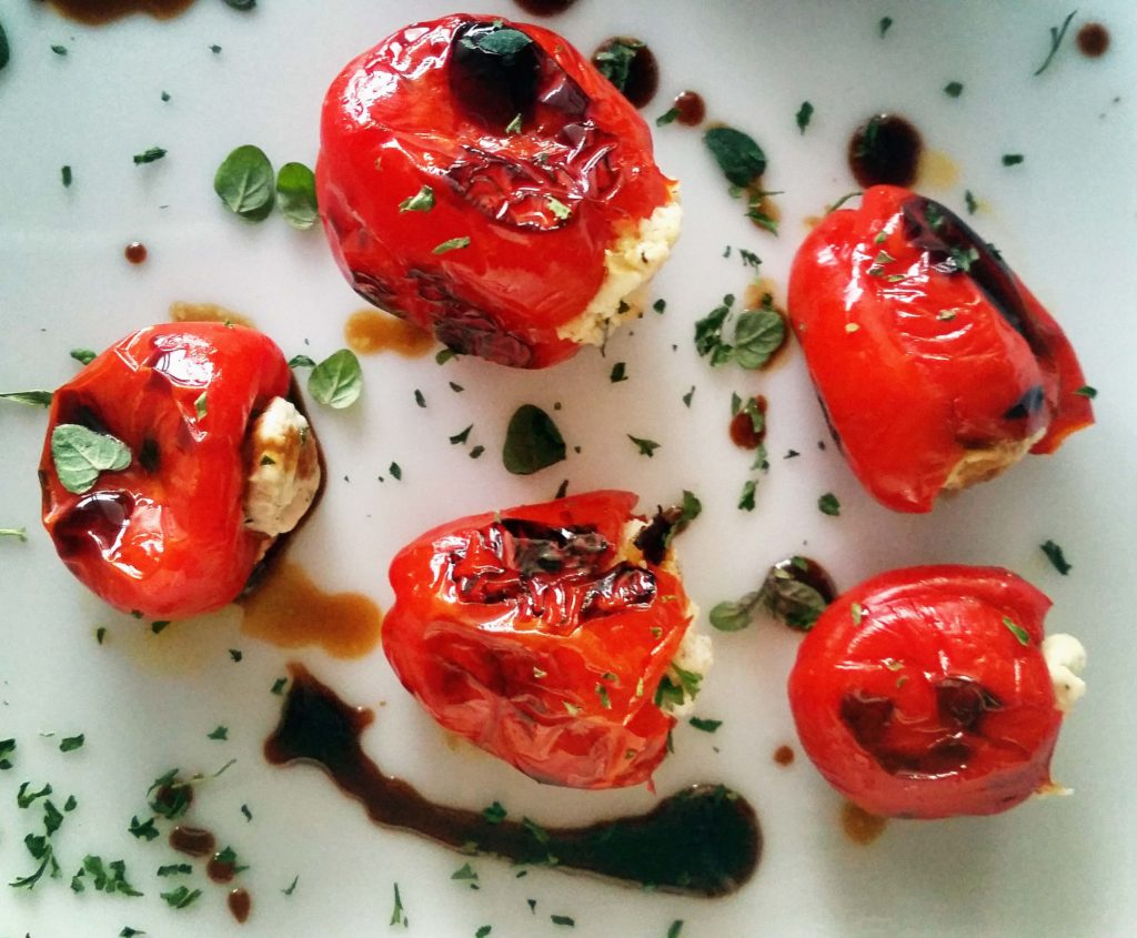 Goat Cheese stuffed Peppadew Peppers