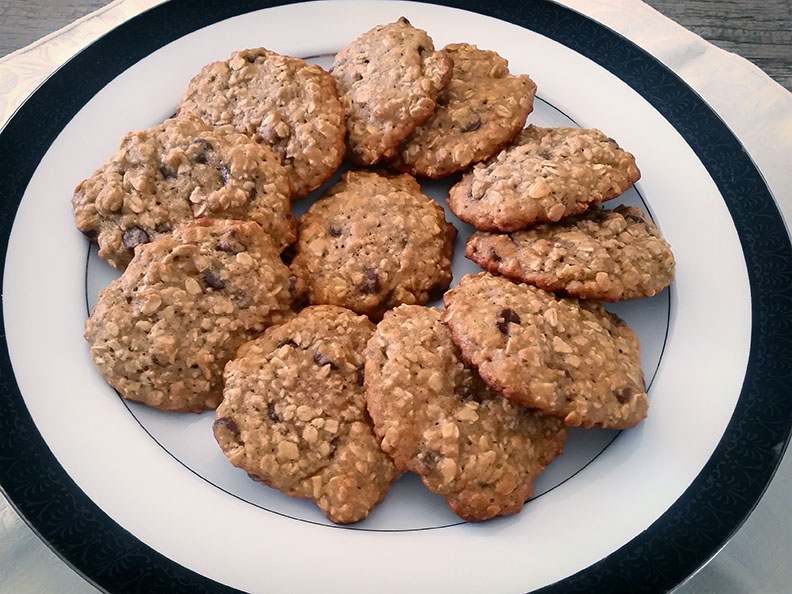 Chocolate Chip Banana Oatmeal Cookies
