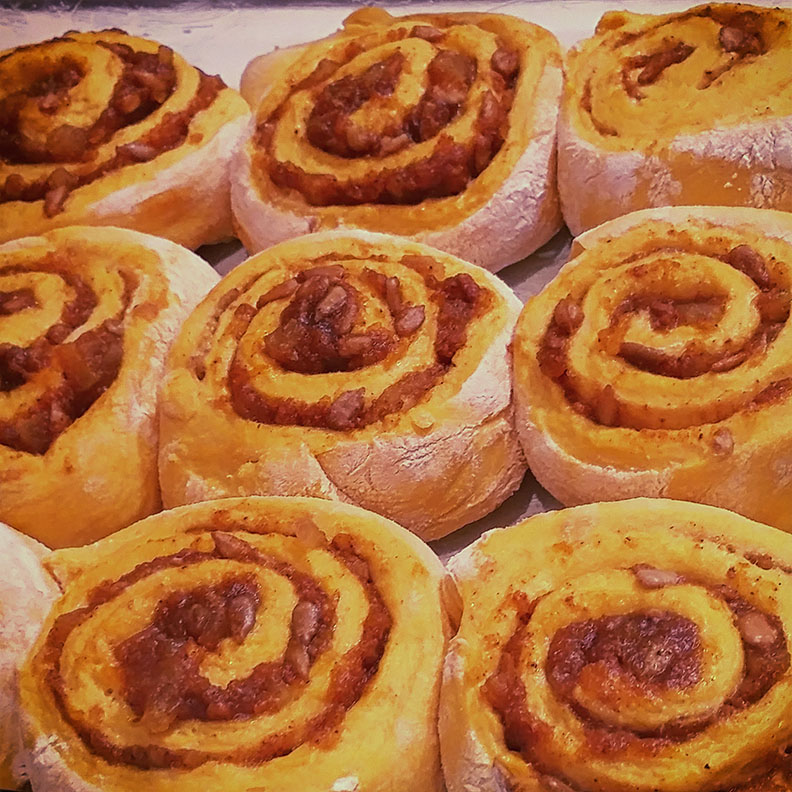 Pumpkin Ginger Cinnamon Rolls