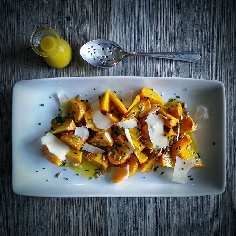 Roasted Golden Beet Salad with Dijon Vinaigrette