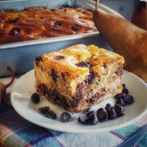 Pear, Chocolate and Walnut Olive Oil Bread