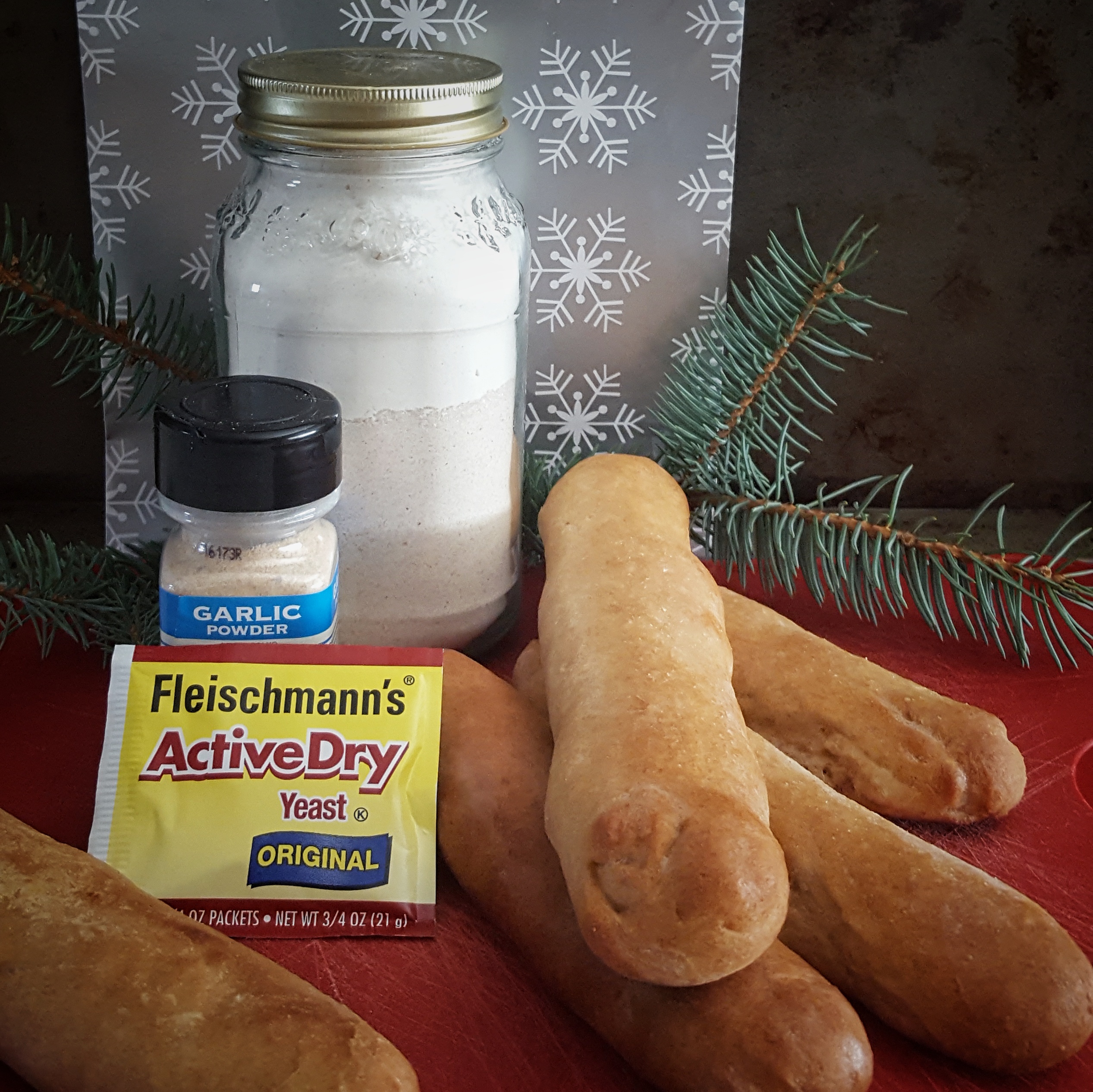 Homemade Wheat BreadSticks with Garlic Butter