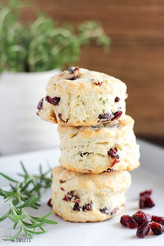Celebrating Sweets Rosemary & Dried Cranberry Biscuits