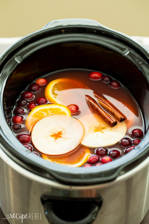 The Recipe Rebel Slow Cooker Cranberry Apple Cider