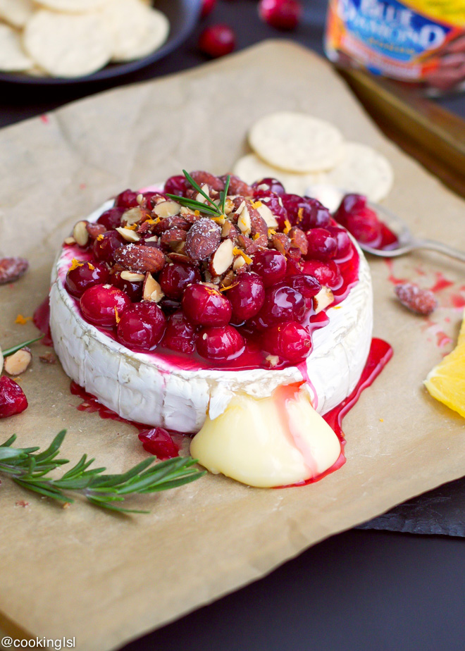 Cooking LSL Baked Brie with Cranberries and Almonds