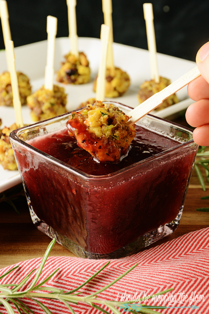 I Should be Mopping Sausage & Stuffing with Cranberry Dipping Sauce