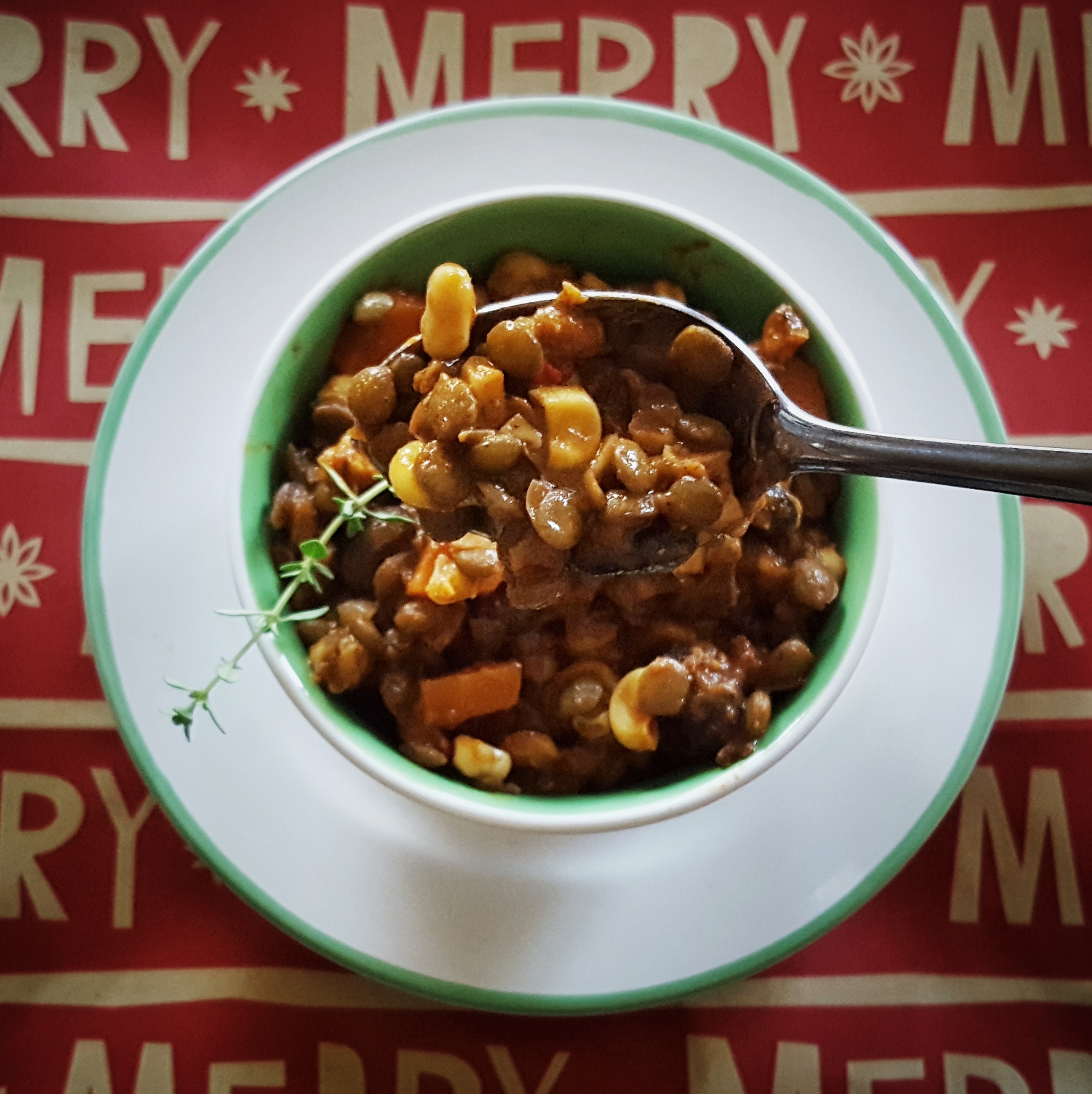 Black Bean, Lentil and Barley Vegetarian Chili