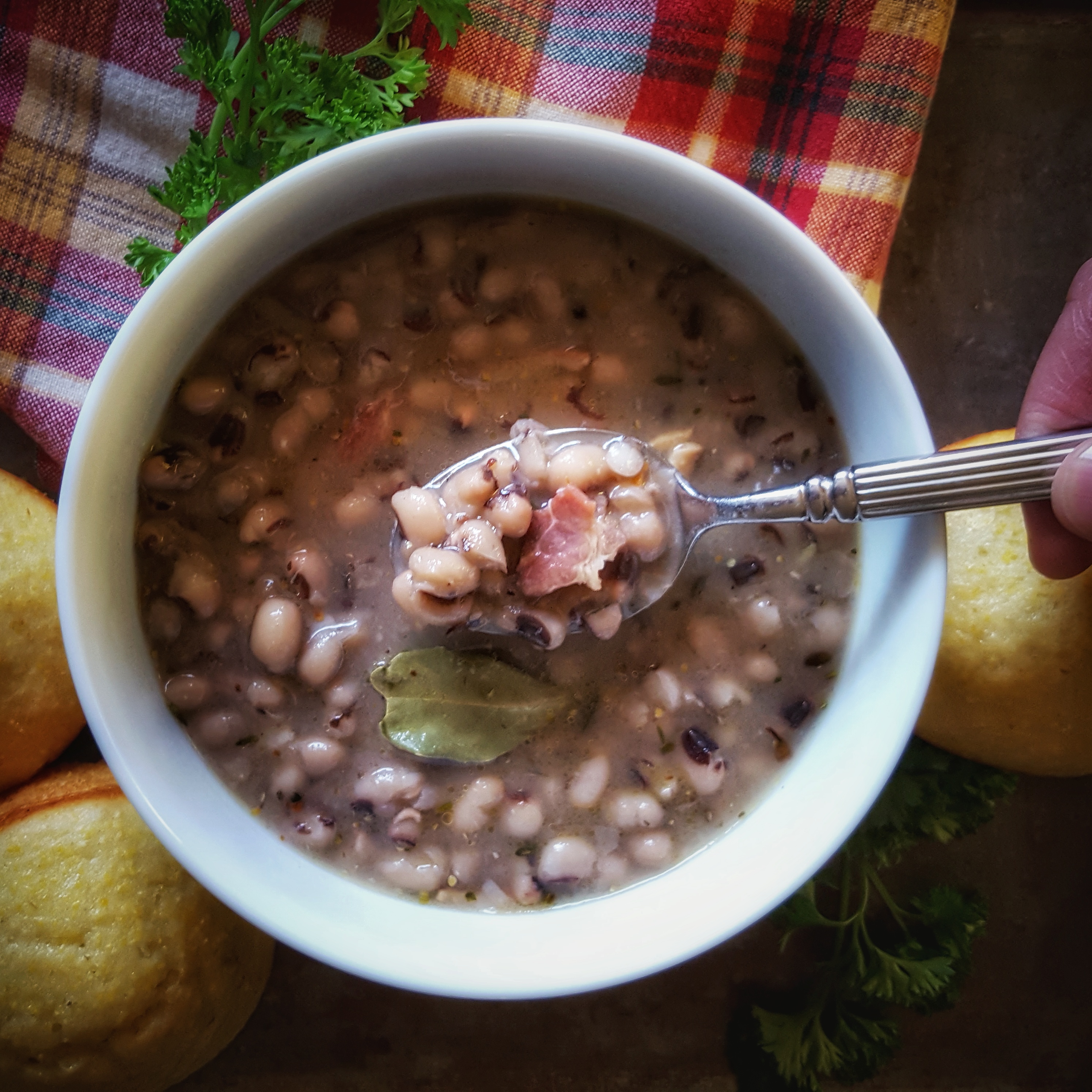 Pressure Cooked Black-Eyed Peas