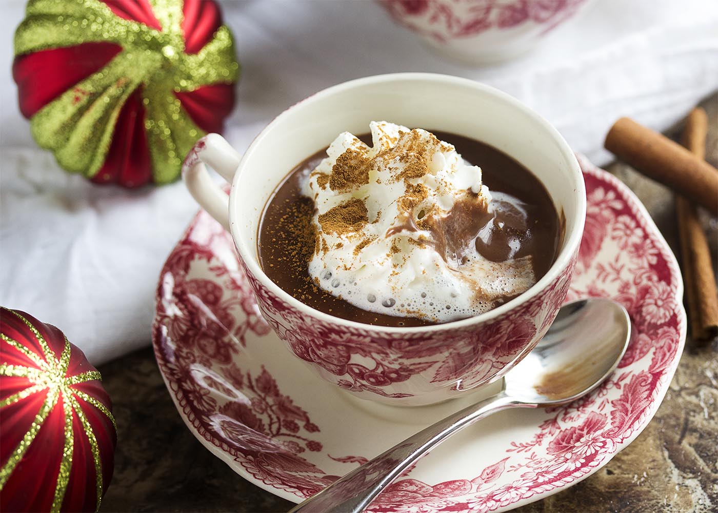 chocolate drinks: Photo for Cinnamon Infused Thick Italian Hot Chocolate (Cioccolata Calda) from Just a Little Bit of Bacon