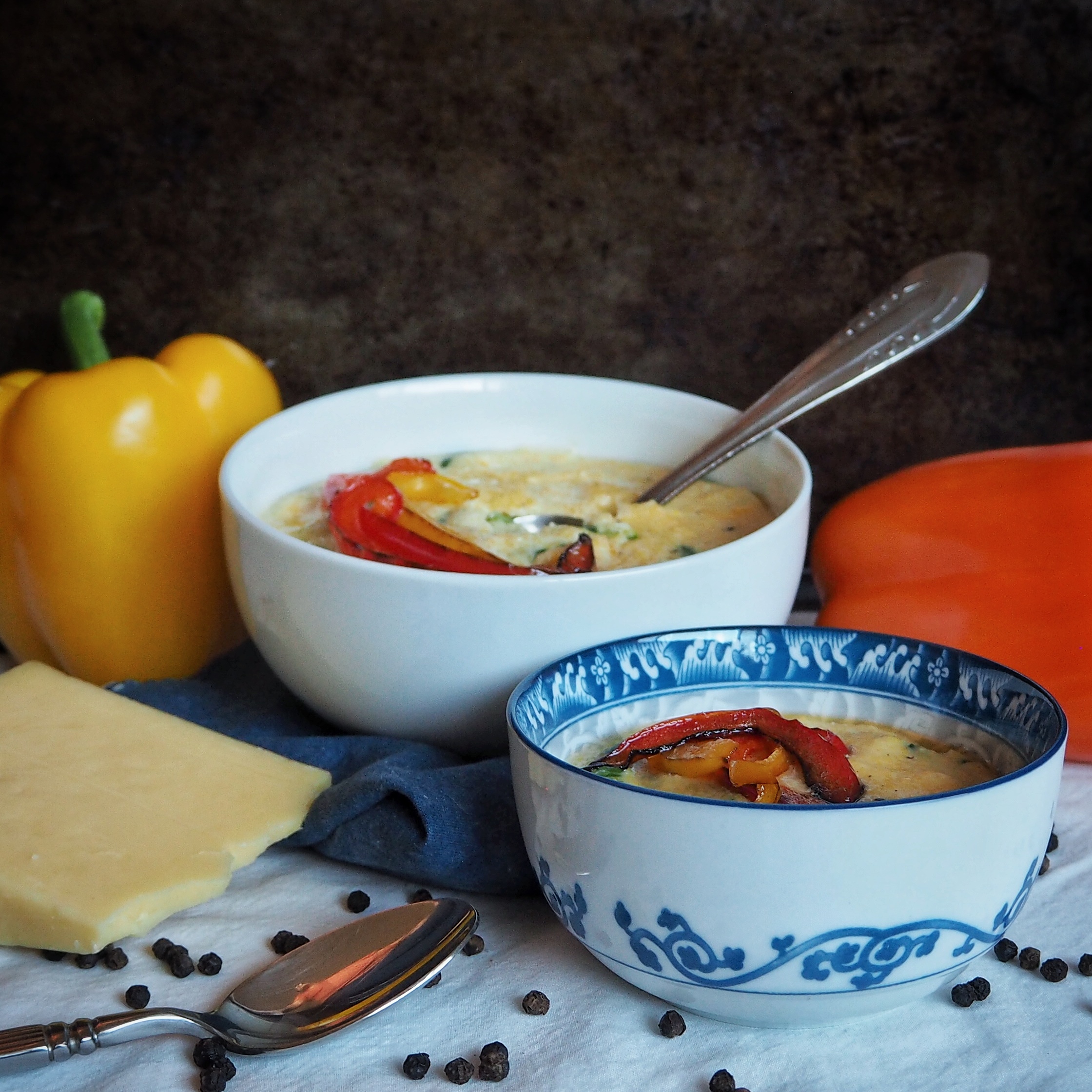 Simply Sophisticated Cooking | Creamy Grits with Aged Cheddar Cheese and Spinach