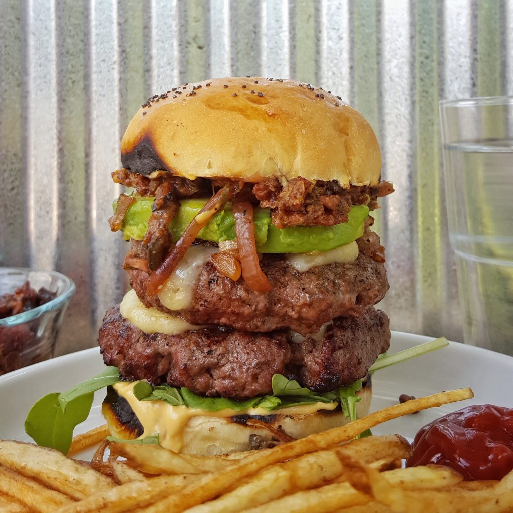 Simply Sophisticated Cooking | Raspberry Basil Bacon Jam Cheeseburgers