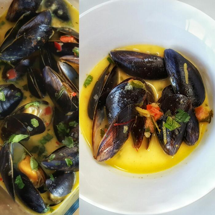 Mussels in Saffron White Wine Sauce