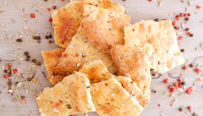 Pepper, Fennel Seed and Thyme Olive Oil Cracker with Sea Salt (Gluten-Free Option)