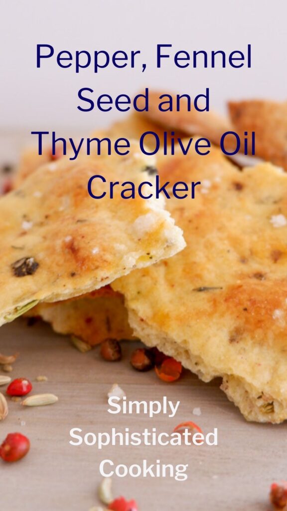 Pepper, Fennel Seed and Thyme Olive Oil Cracker (Gluten-Free Option)