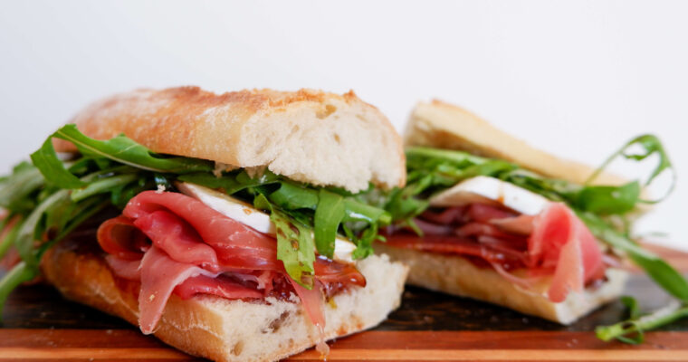 Presunto, Fig and Brie Sandwich – Not a Grilled Cheese (Made with Fig Jam)