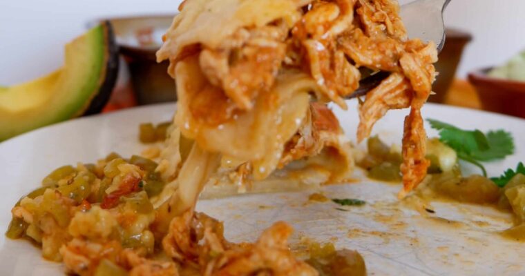 Green Chile Chicken Enchiladas (Colorado-Style)