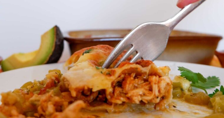 Green Chile Chicken Enchiladas (Colorado-Style)