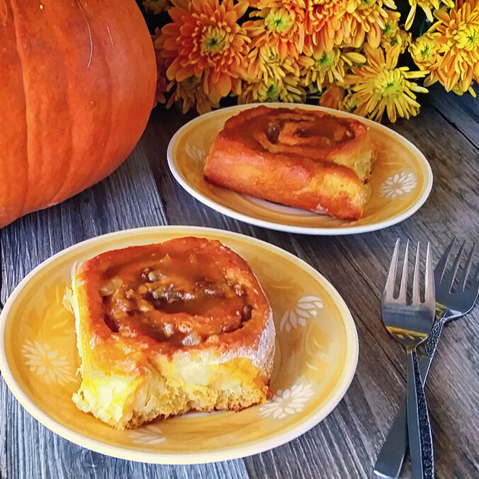 Pumpkin Ginger Cinnamon Rolls
